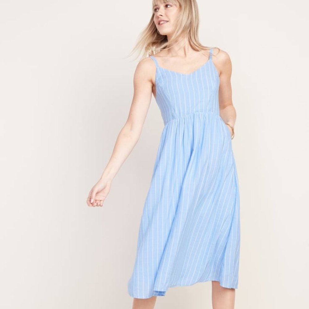 Fit & Flare Cami Midi Dress - Old Navy NWT
